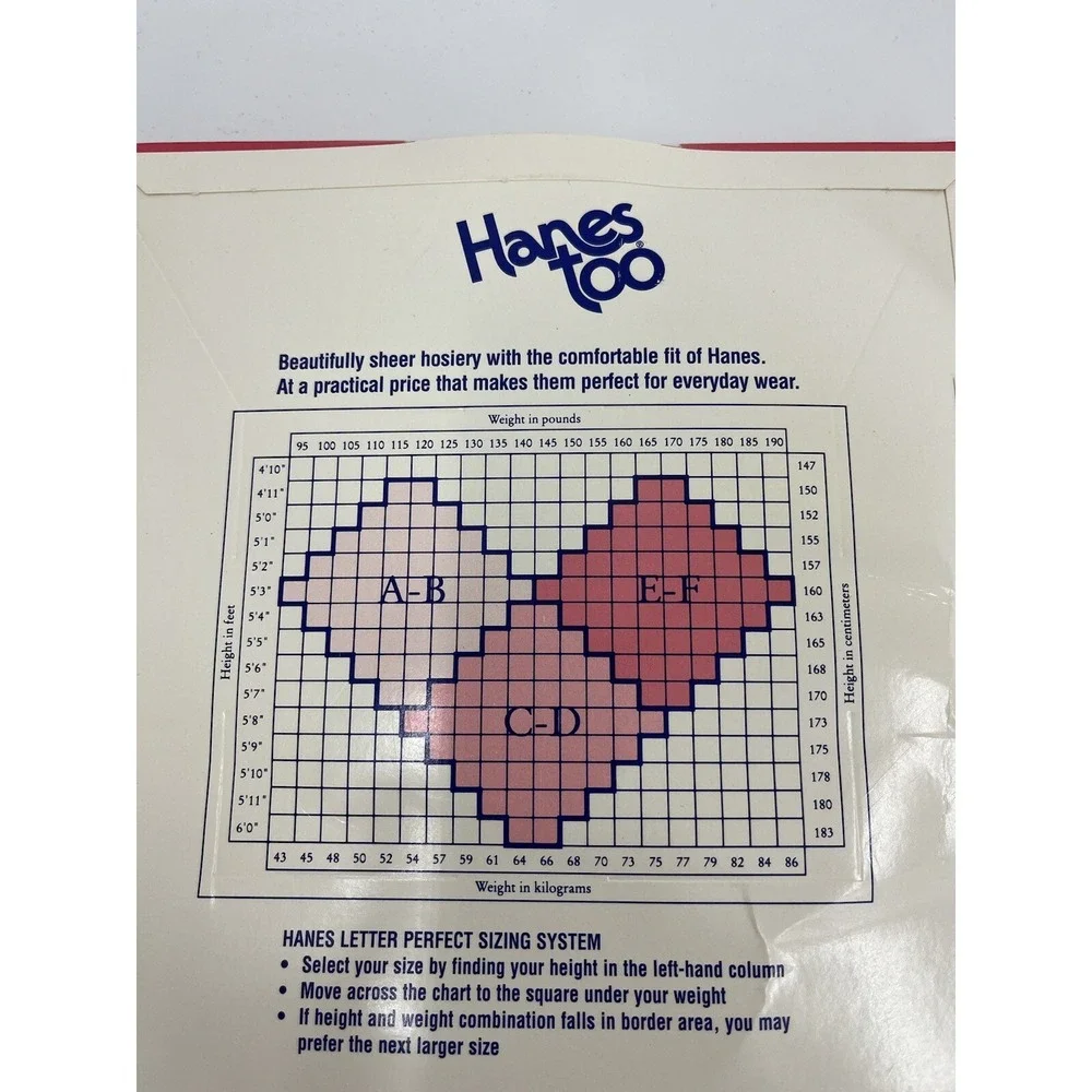 Hanes Too Control Top Pantyhose Size CD Pearl Sandalfoot Nylons NOS